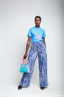 AB signature T shirt with Adire palazzo pant