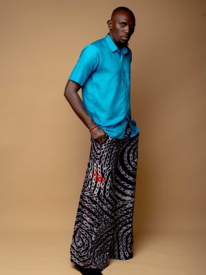 Adire Trousers With Patch Pocket