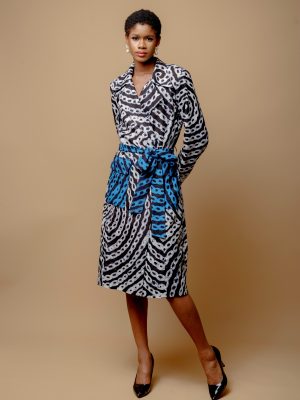 Adire Jacket With Contrast Pocket