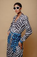 Adire Jacket With Contrast Pocket