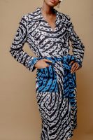 Adire Jacket With Contrast Pocket