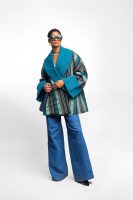 Shawl Collar Jacket In Aso Oke