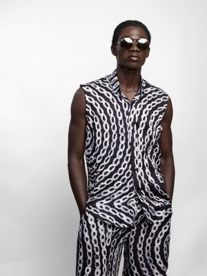 Sleeveless Adire Shirt