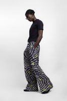 Adire Palazzo Trousers with AB Embroidery