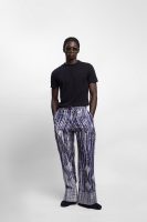 Adire Navy Blue Ila Palazzo Trousers with Embroidery
