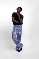 Royal Blue And Ivory Adire Ila Palazzo Trousers