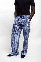 Royal Blue And Ivory Adire Ila Palazzo Trousers