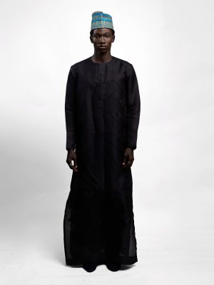 Long Silk Gazar Men's Kaftan