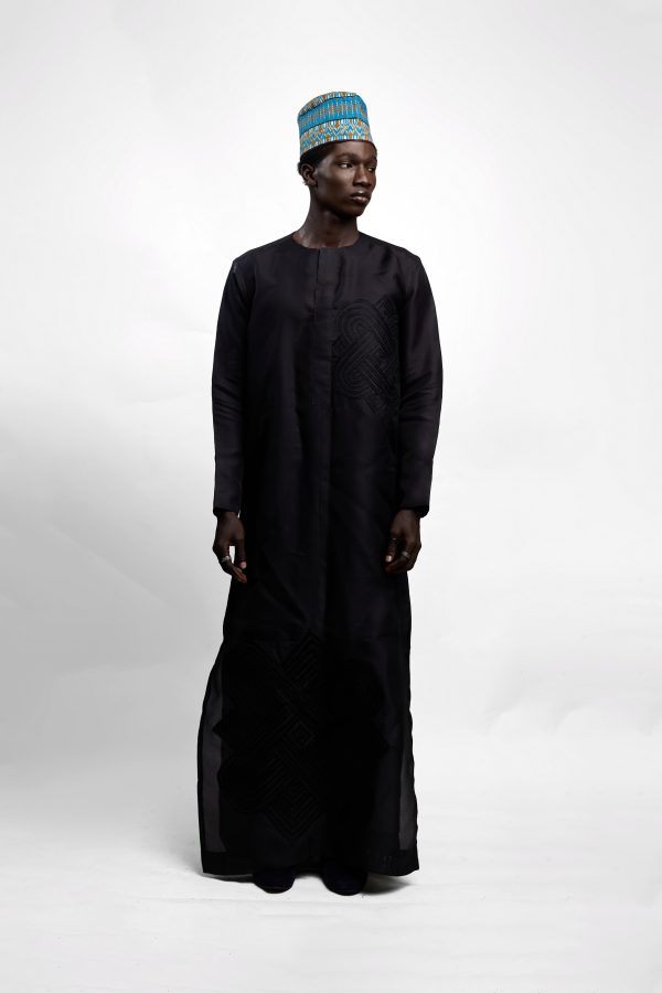 Long Silk Gazar Men's Kaftan
