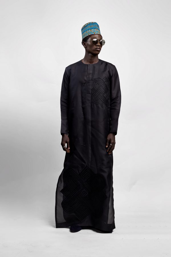 Long Silk Gazar Men's Kaftan