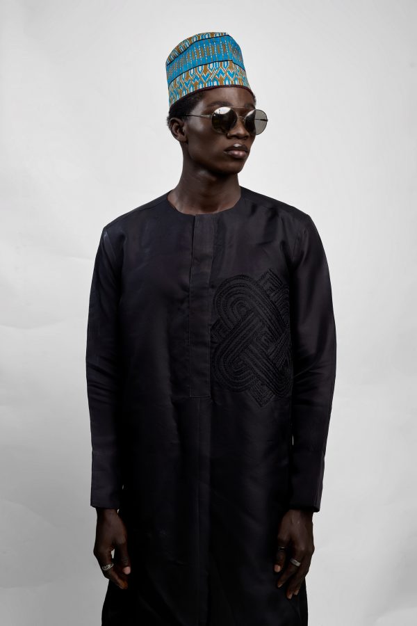 Long Silk Gazar Men's Kaftan