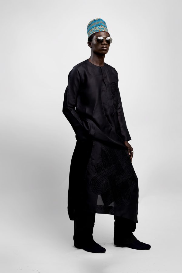 Long Silk Gazar Men's Kaftan
