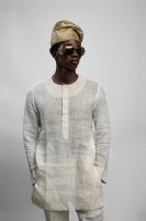 Buba And Sokoto With Agbada In Ivory Linen