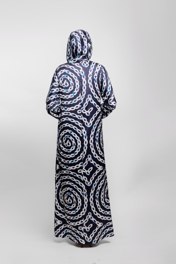 Adire Hooded Kaftan