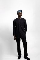 Black Linen Tunic Top And Trouser