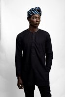 Black Linen Tunic Top And Trouser