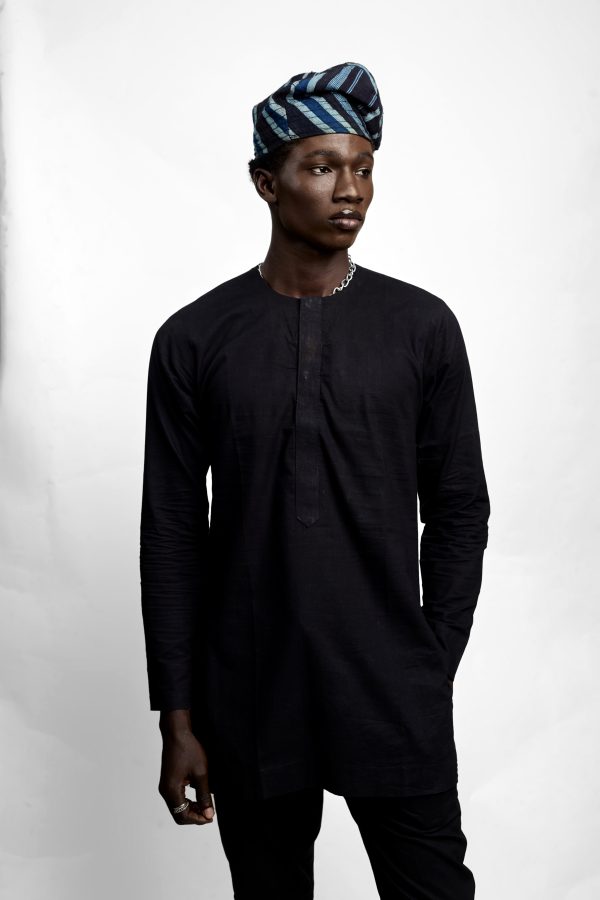 Black Linen Tunic Top And Trouser