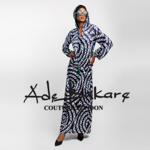 Adire Hooded Kaftan
