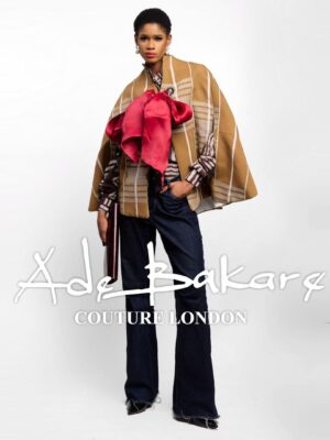 Aso Oke Sanyan Cape With Organza scarf